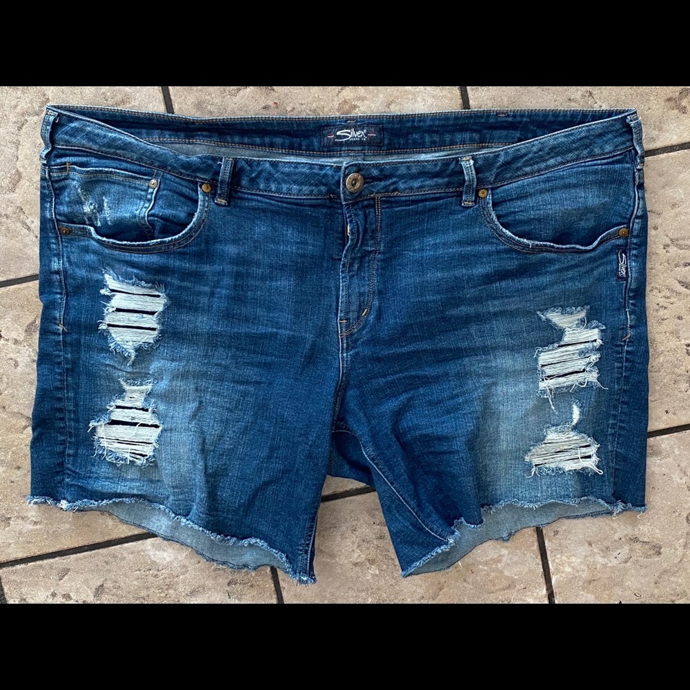 Silver Bermuda shorts